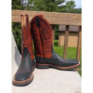 NEW Rod Patrick Boots Women's 7AA Brown Black Kangaroo Leather Cowboy Western